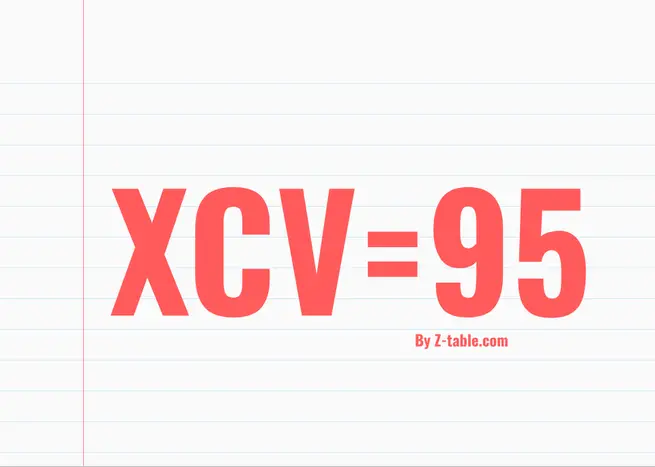 XCV roman numerals