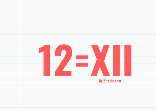 12 in roman numerals