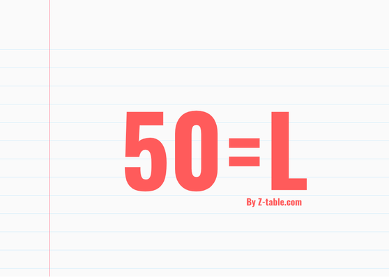 50 in roman numerals