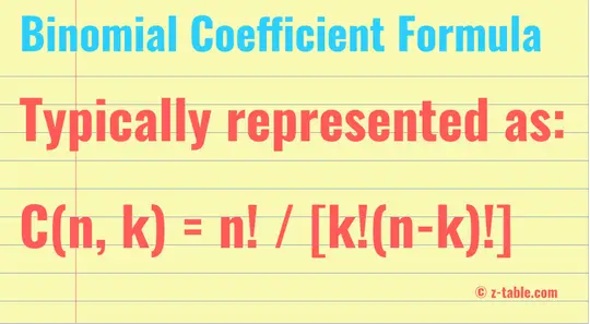 Binomial Coefficient Formula