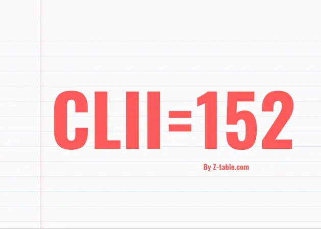 CLII roman numerals