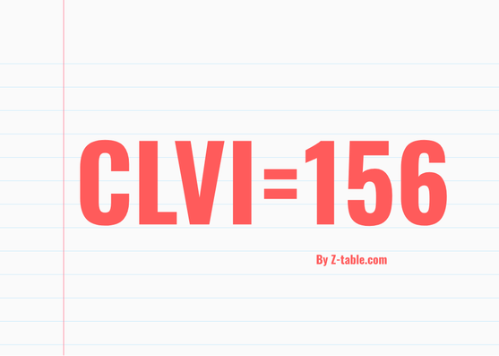 CLVI roman numerals