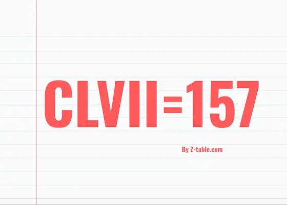 CLVII roman numerals