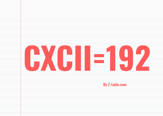 CXCII roman numerals