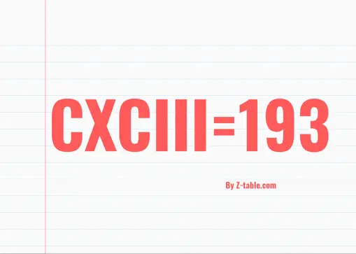 CXCIII roman numerals