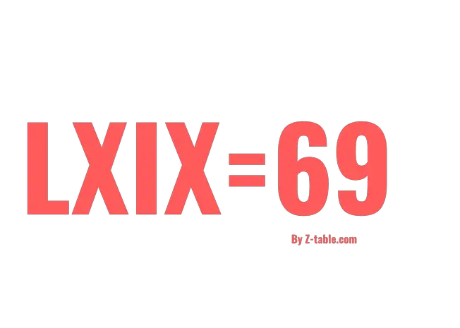 LXIX roman numerals