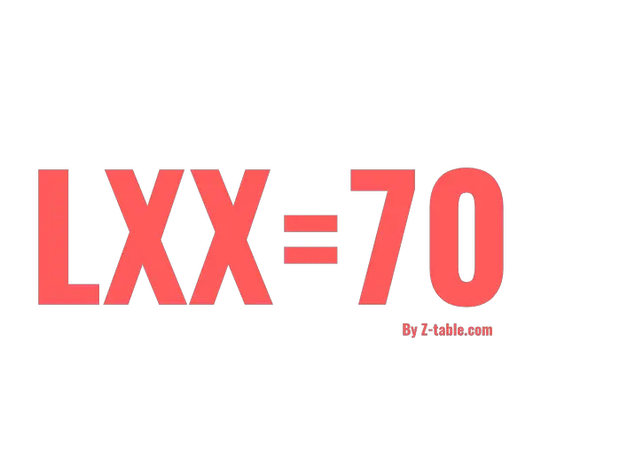 LXX roman numerals