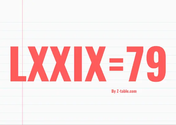 LXXIX roman numerals