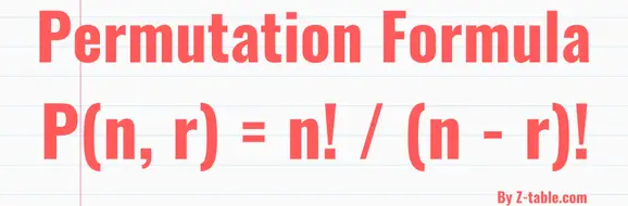 permutation calculator - permutation formula