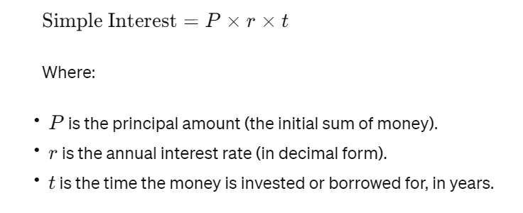 simple interest formula